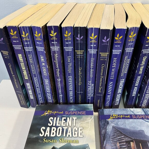 Lot of 22 "Harlequin Love Inspired Suspense" Paperback Novels - Good condition! - Picture 2 of 7